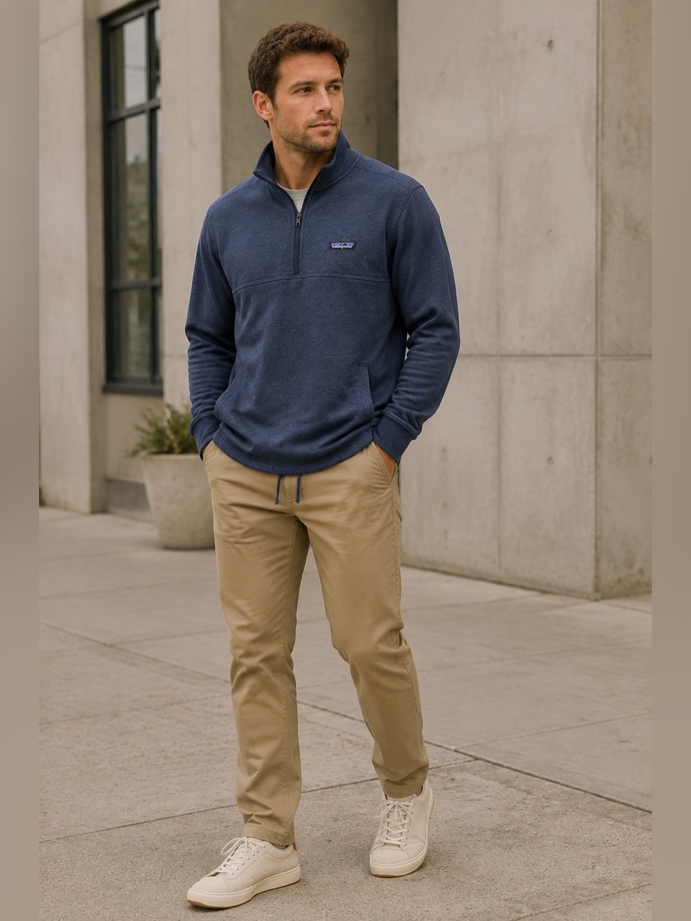 Patagonia Men's Dark Navy Half-Zip Fleece Pullover L